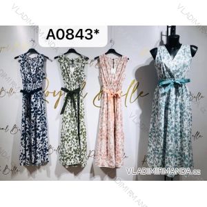 Kleid mit 3/4 Ärmeltasche für Damen (uni sl) ITALIAN Fashion IM3181746