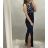 Sommerkleid mit breiten Trägern, langer Streifen für Frauen (Größe s / ml / xl) ITALIAN FASHION IM6201647