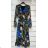 Sommer Langarm Blumenkleid mit Rüschen Frauen (UNI S / L) ITALIENISCHE MODE IMK20154