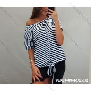 Tunika T-Shirt Kurzarm Frauen prouzek (Uni s / l) ITALIAN FASHION IM520114