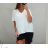 T-Shirt Kurzarm Frauen (Uni s / l) ITALIAN FASHION im520203