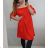 Šaty letní carmen krátký rukáv dámské (XL/XXL ONE SIZEl) ITALSKÁ MÓDA IMD21212