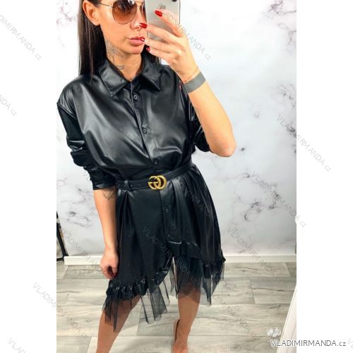 Kleid mit 3/4 Ärmeltasche für Damen (uni sl) ITALIAN Fashion IM3181746