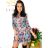 Sommerkleid Langarm geblümte Damen (UNI S / L) ITALIAN FASHION IMK20150