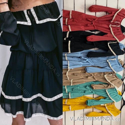 Kleid mit 3/4 Ärmeltasche für Damen (uni sl) ITALIAN Fashion IM3181746