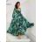 Sommerkleid Langarm geblümte Damen (UNI S / L) ITALIAN FASHION IMK20150