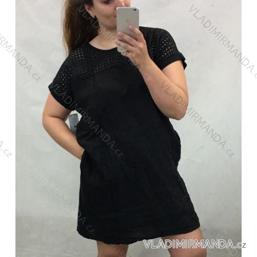 Lässiges Kurzarmkleid für Frauen (uni xl / 2xl) ITALIAN MODA IM720042