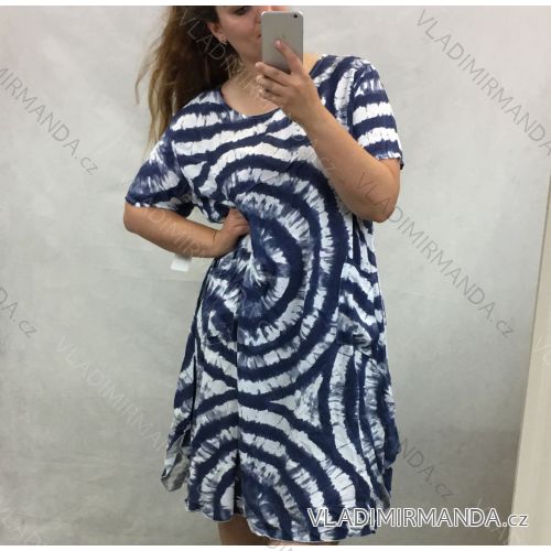 Lässiges Kurzarmkleid für Frauen (uni xl / 2xl) ITALIAN MODA IM720042