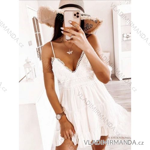 Damen trägerloses Kleid (uni s / m) ITALIAN FASHION IM9209836