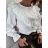 Bluse Langarm mit Rüschen Frauen (UNI S / L) ITALIAN FASHION IMK20159