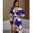 Sommerkleid Langarm geblümte Damen (UNI S / L) ITALIAN FASHION IMK20150