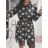 Sommerkleid Langarm geblümte Damen (UNI S / L) ITALIAN FASHION IMK20150