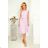 311-6 LILA Pleated dress with short sleeves - bright heather