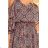 292-3 MARINA flimsy dress with a neckline - Moroccan pattern