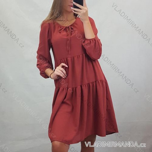 Sommer langärmliges geblümtes Kleid (uni s / m) ITALIAN FASHION IMM200166