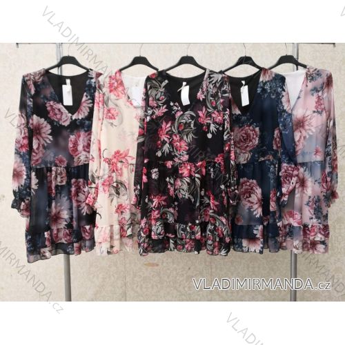 Bluse Langarm mit Rüschen Frauen (UNI S / L) ITALIAN FASHION IMK20159