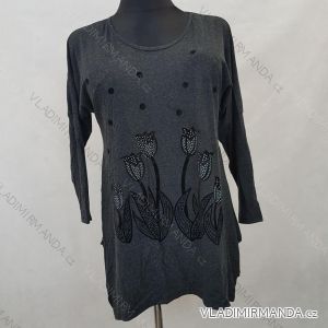 T-Shirt Kurzarm übergroße Frauen (uni XL / 2XL) ITALIENISCHER MODUS IM919700