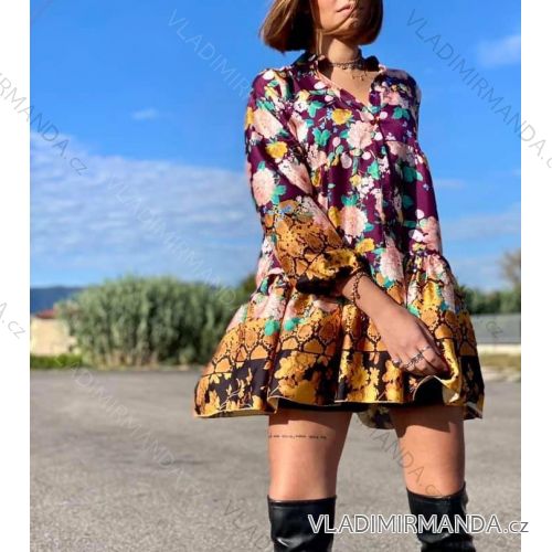 Kleid Andere Hemden Kurzarm Damen (uni sl) ITALIENISCHE Mode IM21800914