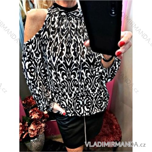 Tunika Bluse 3/4 Langarm Damen (uni m / l) ITALIAN FASHION IM920092