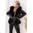 Jacke Winterjacke mit Kapuze und Fell Damen Übergröße (46-54) POLISH FASHION BLI19YP-18057-12