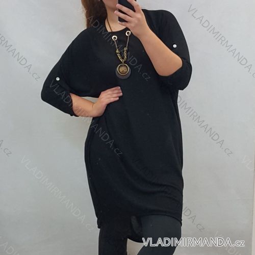 Kleid mit 3/4 Ärmeltasche für Damen (uni sl) ITALIAN Fashion IM3181746
