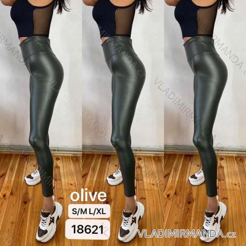 Leggings Hose Kunstleder mit Reißverschluss (xs-m) Italian Fashion LML20003