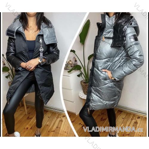 Jacke Winterjacke mit Kapuze und Fell Damen Übergröße (46-54) POLISH FASHION BLI19YP-18057-12