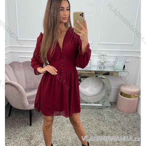 Mit Kapuze langärmliges mit Kapuze Kleid (uni s / m) IM2191956