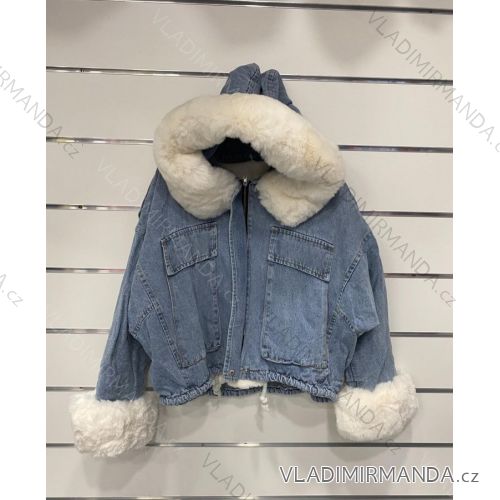 Jacke Winterjacke mit Kapuze und Fell Damen Übergröße (46-54) POLISH FASHION BLI19YP-18057-12