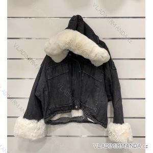 Jacke Winterjacke mit Kapuze und Fell Damen Übergröße (46-54) POLISH FASHION BLI19YP-18057-12