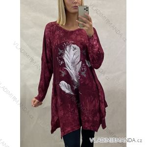 T-Shirt Kurzarm übergroße Frauen (uni XL / 2XL) ITALIENISCHER MODUS IM919700