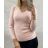 Rollkragen Langarm Damen (uni sm) ITALIENISCHE MODE IM518628