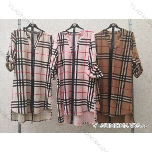 Bluse Langarm mit Rüschen Frauen (UNI S / L) ITALIAN FASHION IMK20159