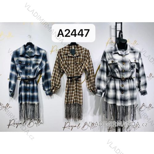 Kleid mit 3/4 Ärmeltasche für Damen (uni sl) ITALIAN Fashion IM3181746