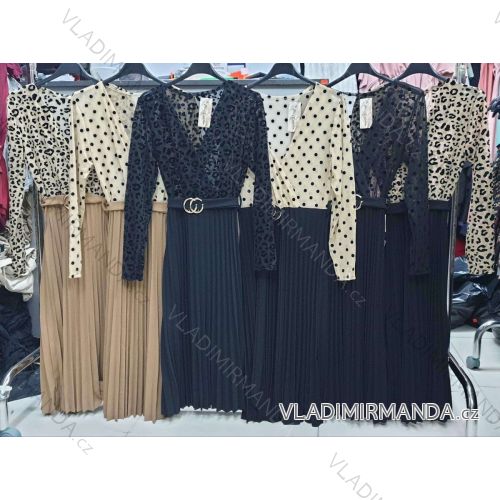 Kleid mit 3/4 Ärmeltasche für Damen (uni sl) ITALIAN Fashion IM3181746