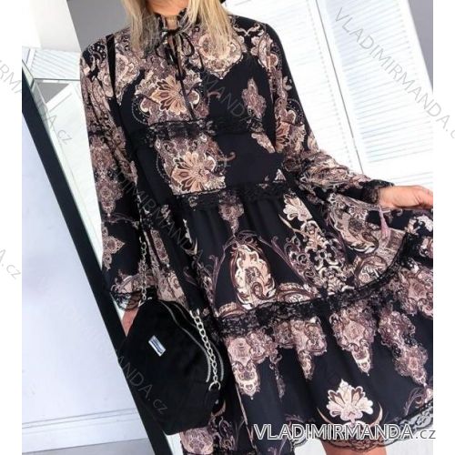 Kleid mit 3/4 Ärmeltasche für Damen (uni sl) ITALIAN Fashion IM3181746
