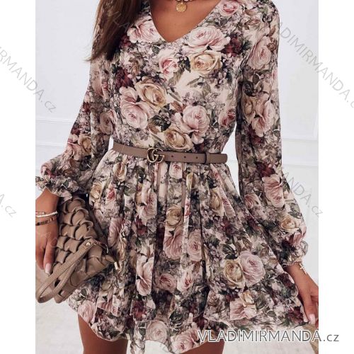 Kleid mit 3/4 Ärmeltasche für Damen (uni sl) ITALIAN Fashion IM3181746