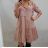 Langes Damenkleid mit Reißverschluss und langem Ärmel (uni m / xl) ITALIAN FASHION IM520351