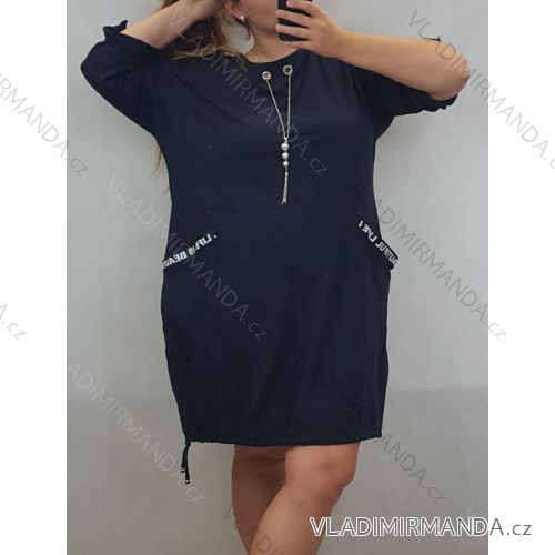 Damen Kurzarmtunika (uni xL / 2XL) TURKISH FASHION TM9200691