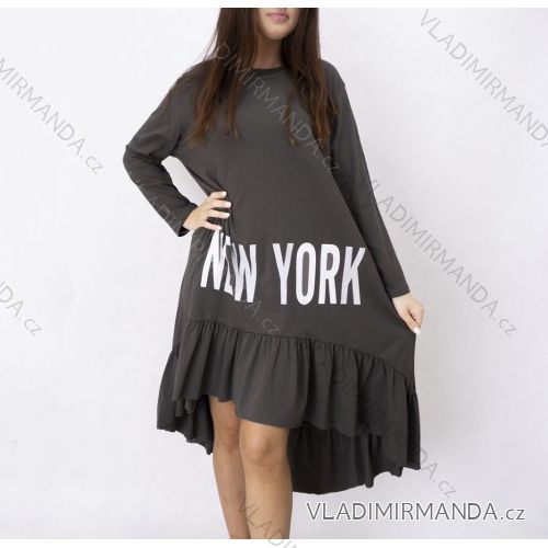 Kleid mit 3/4 Ärmeltasche für Damen (uni sl) ITALIAN Fashion IM3181746