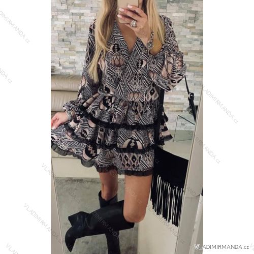 Kleid mit 3/4 Ärmeltasche für Damen (uni sl) ITALIAN Fashion IM3181746