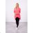 Sweatshirt mit Fahrraddruck - dunkles Puderrosa