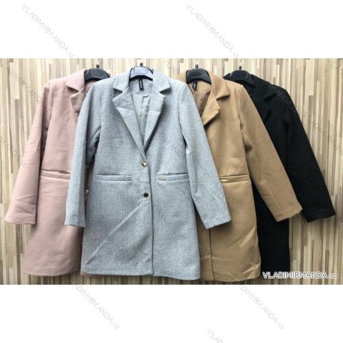 Kabát flaušový teplý dlouhý dámský (UNI S/M) ITALSKÁ MÓDA IMD20159