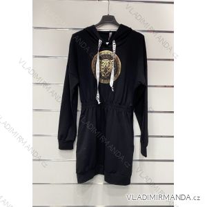 Sommerkleid Langarm geblümte Damen (UNI S / L) ITALIAN FASHION IMK20150