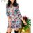 Sommer Langarm Blumenkleid mit Rüschen Frauen (UNI S / L) ITALIENISCHE MODE IMK20154
