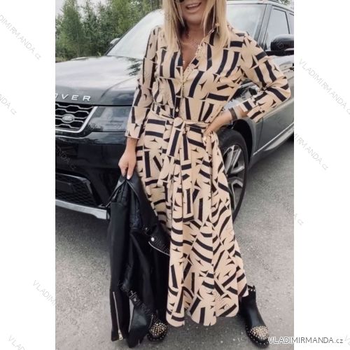 Kleid mit 3/4 Ärmeltasche für Damen (uni sl) ITALIAN Fashion IM3181746