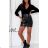Kleid mit 3/4 Ärmeltasche für Damen (uni sl) ITALIAN Fashion IM3181746