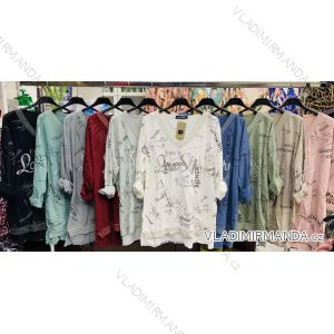 Kleid mit 3/4 Ärmeltasche für Damen (uni sl) ITALIAN Fashion IM3181746