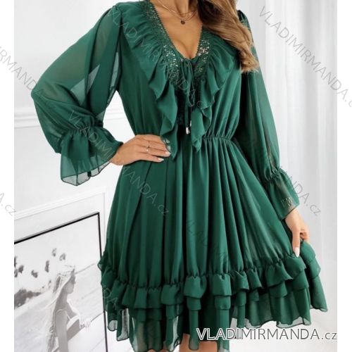 Kleid mit 3/4 Ärmeltasche für Damen (uni sl) ITALIAN Fashion IM3181746