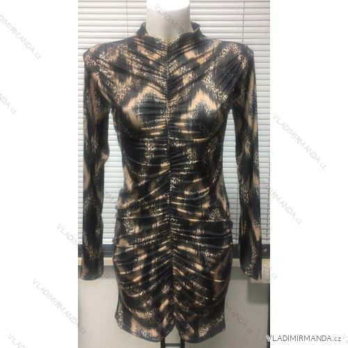 Kleid mit 3/4 Ärmeltasche für Damen (uni sl) ITALIAN Fashion IM3181746